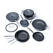 Комплект тънкостенни чугунени съдове за готвене „шедьовър“ - 8 части