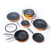 Комплект тънкостенни чугунени съдове за готвене „шедьовър“ - 8 части