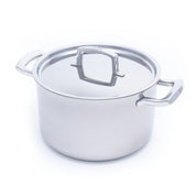 Nerezový vícevrstvý hrnec o průměru 24 cm, vhodný na všechny typy sporáků včetně indukce.