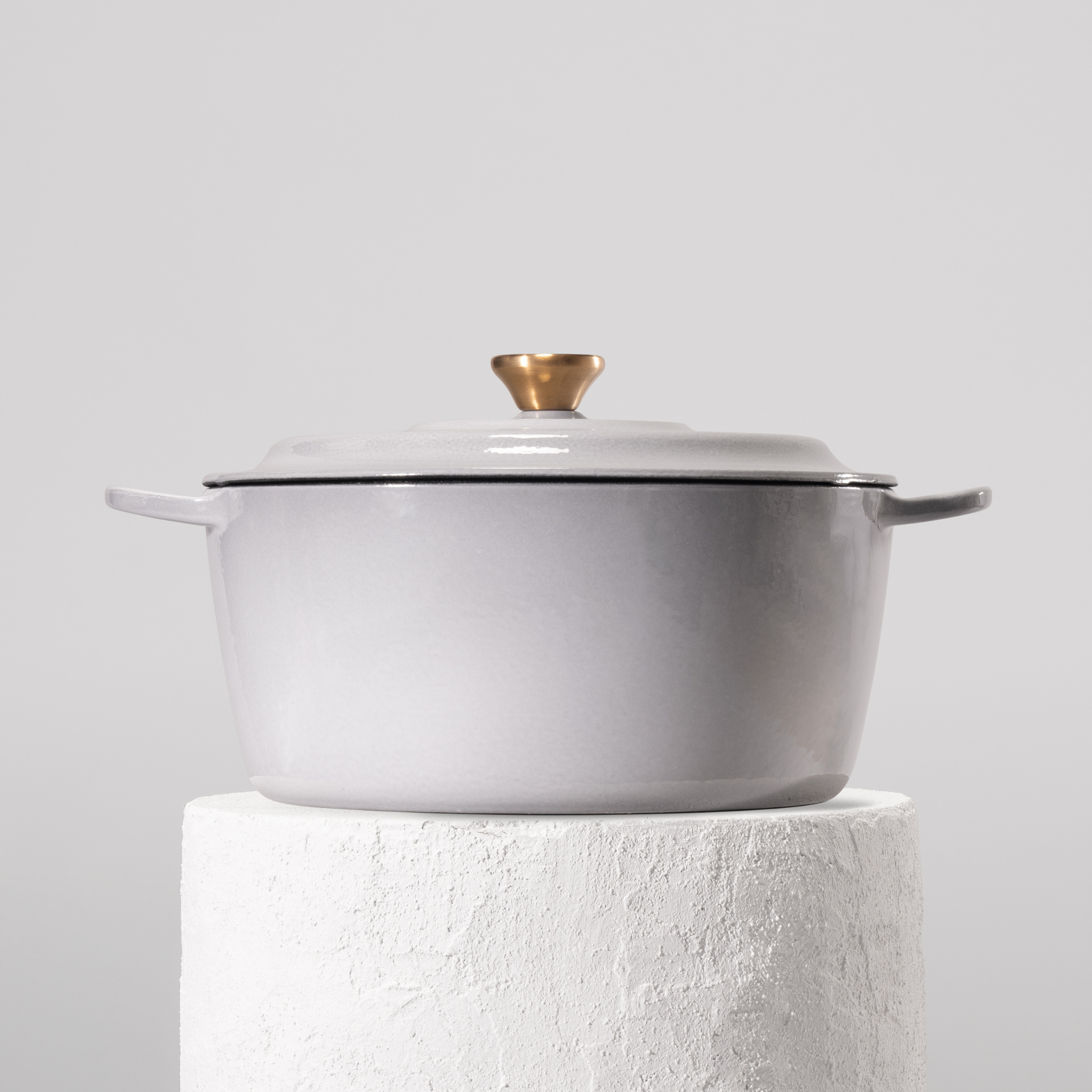 Profesionální hrnec z litiny, 28 cm, smaltovaná úprava pro snadné čištění. Vhodný na všechny typy sporáků. Barva: šedá.