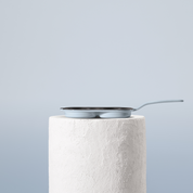 Profesionální pánev na lívance z litiny, 4 pozice, smaltovaná úprava pro snadné čištění. Barva: pastelově modrá.