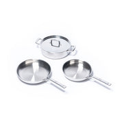Комплект многослойни тигани от неръждаема стомана - 3 части