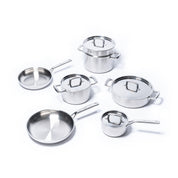 Многослоен комплект за готвене от неръждаема стомана - 7 части