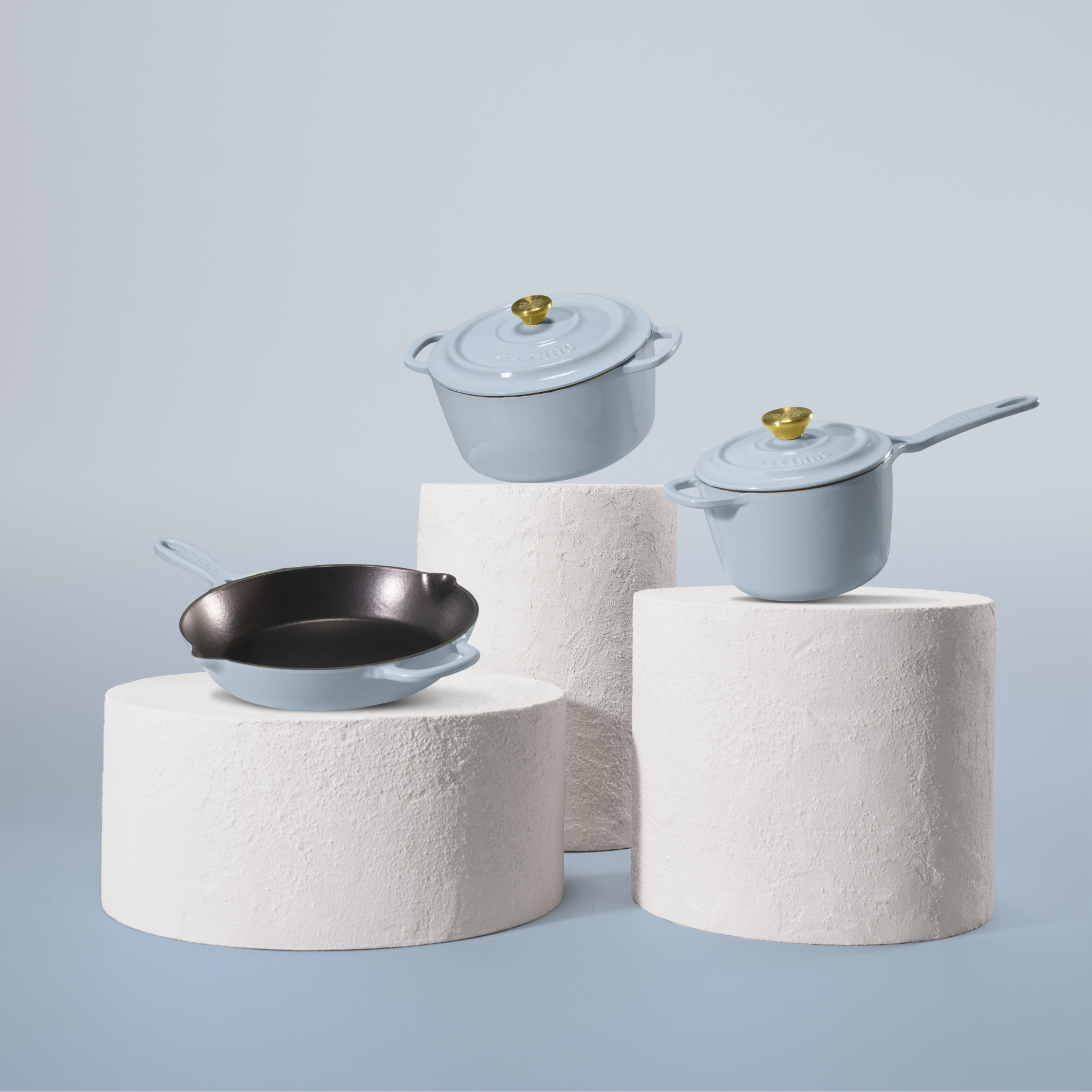 Чугунена тенджера First step - комплект от 3 части