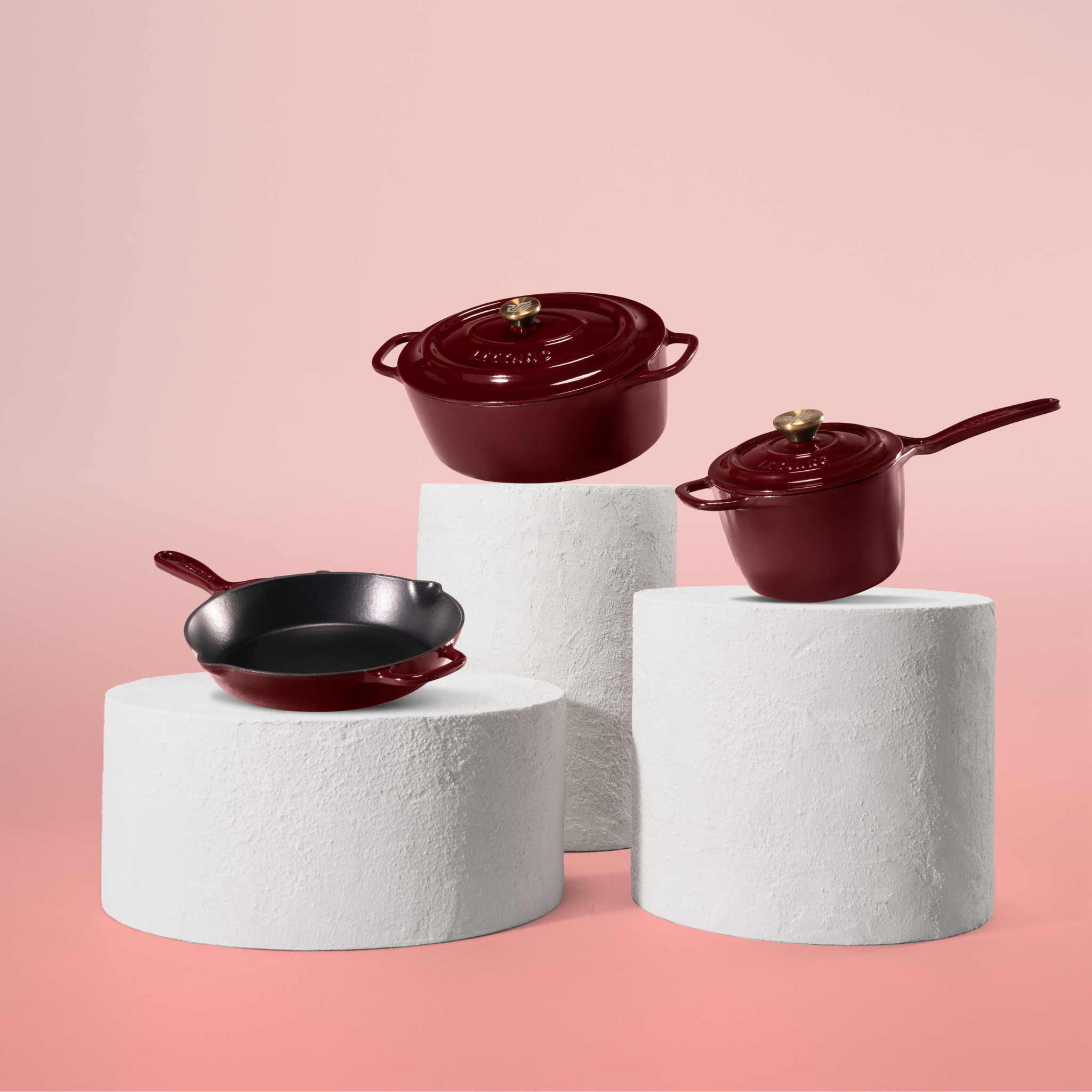 Чугунена тенджера за всеки ден – комплект от 3 части