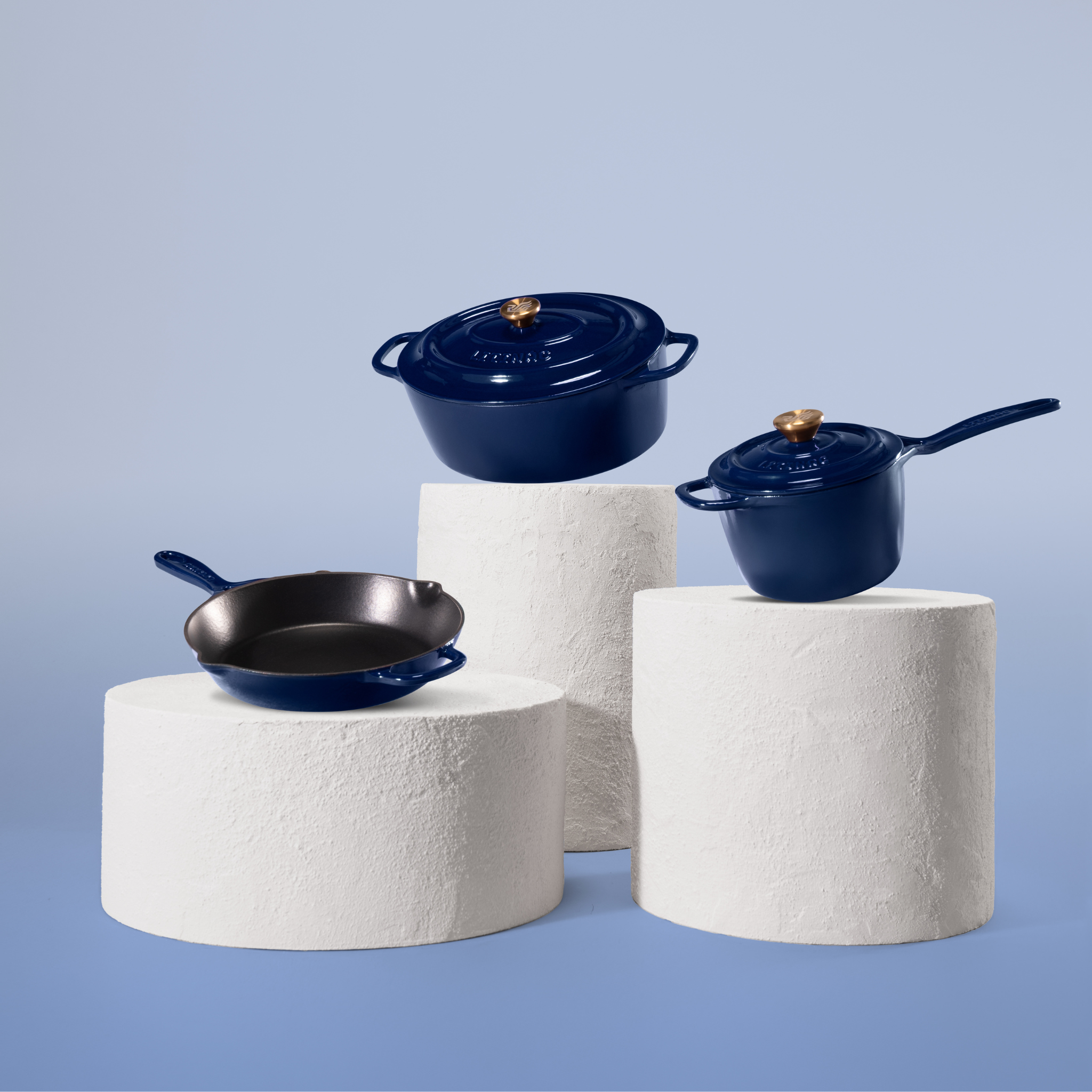 Чугунена тенджера за всеки ден – комплект от 3 части