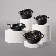 Комплект от 4 чугунени съда с емайлирано покритие