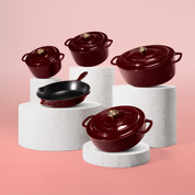 Комплект от 5 чугунени съда с емайлирано покритие