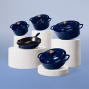 Комплект от 5 чугунени съда с емайлирано покритие