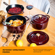 Kolekce Litinac – smaltovane panve, hrnce a pekace v barevnem designu